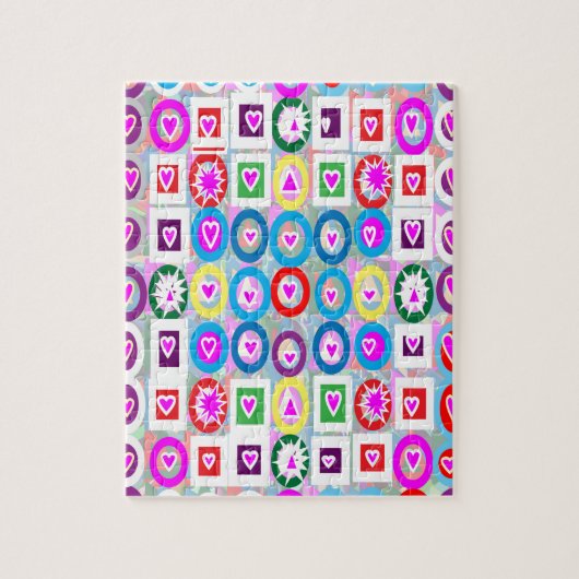 Herz-Schatz-Rosa-Sammlungsgeschenke Puzzle (Vertikal)