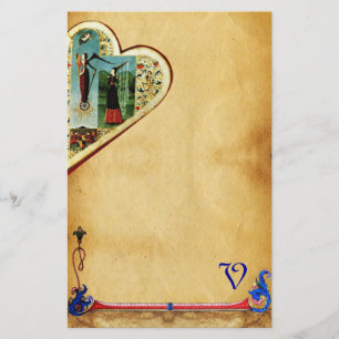 HERZ SCHICKSAL UND LIEBE ALLEGORIE Valentinstag Briefpapier