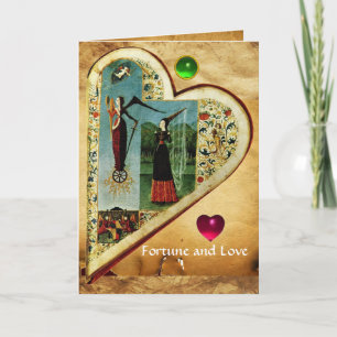HERZ SCHICKSAL UND LIEBE ALLEGORIE Valentinstag Feiertagskarte