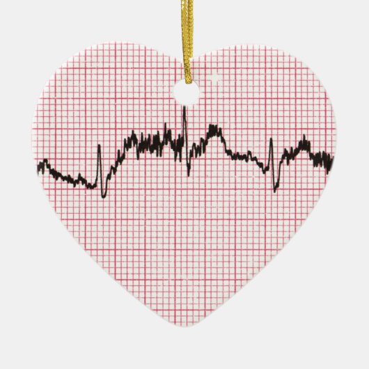 Herz-Schlag III Keramik Ornament (Vorne)
