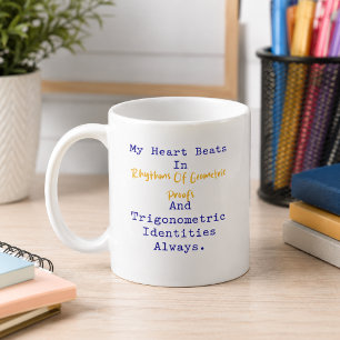 Herz schlägt geometrische Beweise Trig Identitäten Kaffeetasse