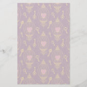 Herz-Schlüssel-Muster Briefpapier (Vorderseite)