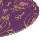 Herz-Schlüssel-Muster Schneidebrett (Ecke)