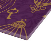 Herz-Schlüssel-Muster Schneidebrett (Ecke)