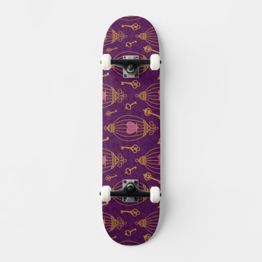 Herz-Schlüssel-Muster Skateboard (Vorderseite)