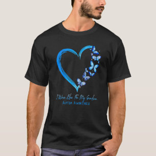 Herz Schmetterling Ich Trage Blau Für Meinen Enkel T-Shirt