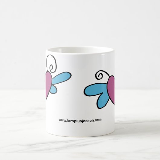 Herz-Schmetterling Kaffeetasse (Mittel)