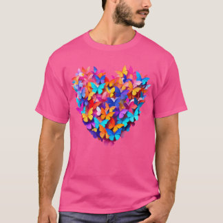 Herz-Schmetterling-Modell mit einem magischen Touc T-Shirt