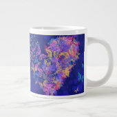 Herz-Schmetterlinge Kaffee-Tasse Jumbo-Tasse (Rechts)