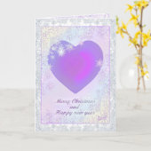 Herz & Schnee Karte (Gelbe Blume)