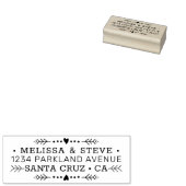 Herz-Schnörkel Hochzeit Rücksendeadresse Gummistempel (Stempel)