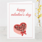 Herz-Schokoladen-Geschenkbox Valentinstag Karte (Gelbe Blume)