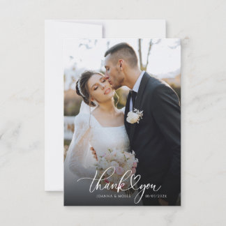 Herz Schrift Typography Hochzeit Dankeskarte