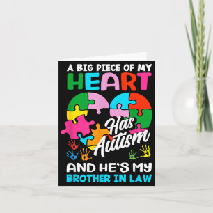 Herz Schwager Autismus-Bewusstsein Puzzle Ece R Karte