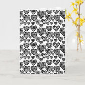 Herz - Schwarz auf Weiß Karte (Gelbe Blume)