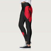 Herz - Schwarz - Emo - Goth - Leggings (Links)