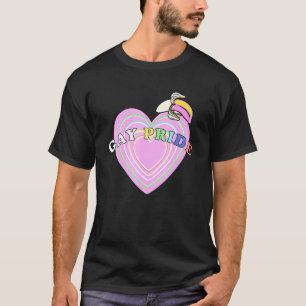 Herz Schwule Pride Banane Lgbtq+ Parade Queer Lesb T-Shirt