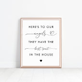 Herz-Script-Engel im Gedenken an das Hochzeitszeic Poster