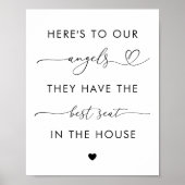 Herz-Script-Engel im Gedenken an das Hochzeitszeic Poster (Vorne)