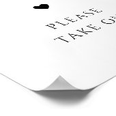 Herz-Script-Favoriten Bitte nehmen Sie ein weißes  Poster (Ecke)