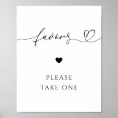 Herz-Script-Favoriten Bitte nehmen Sie ein weißes  Poster (Vorne)