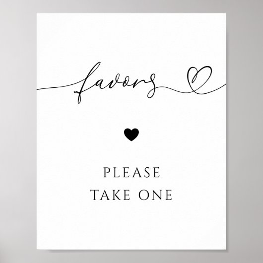 Herz-Script-Favoriten Bitte nehmen Sie ein weißes  Poster (Vorne)