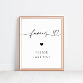 Herz-Script-Favoriten Bitte nehmen Sie ein weißes  Poster