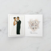 Herz Seashells Beach Wedding Foto Vielen Dank Dankeskarte (Innenseite)