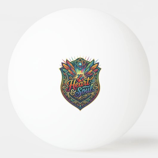Herz & Seele. Tischtennisball (Vorderseite)