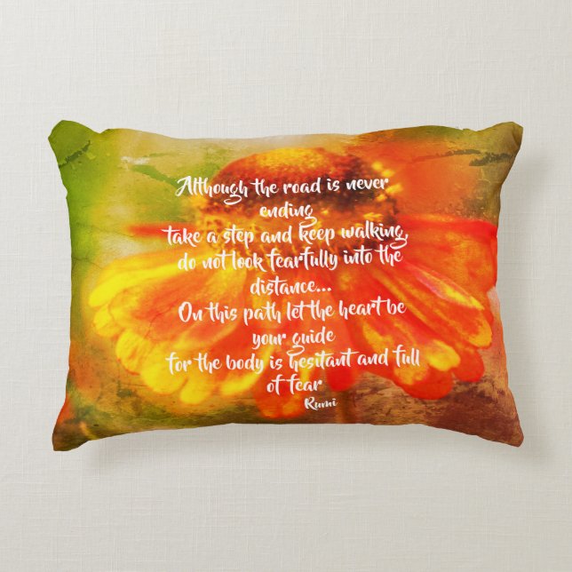 Herz sei Ihr Guide Zinnia Inspiration Zitat Dekokissen (Vorderseite)