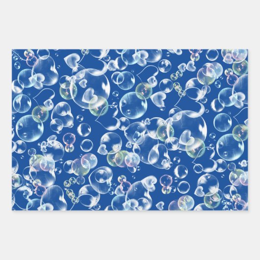 Herz-Seifenblasen Geschenkpapier Set (Vorderseite 3)