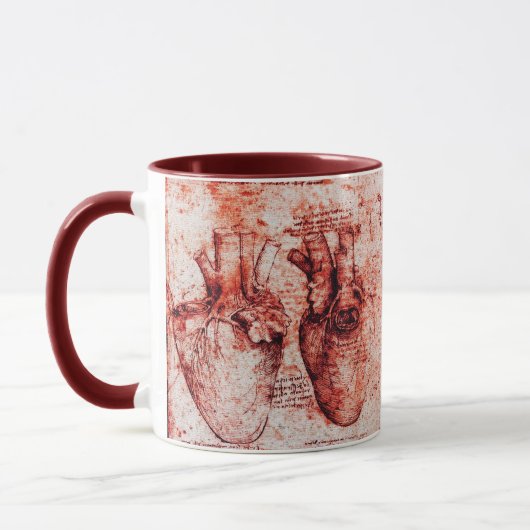 Herz, seine Blutgefäße, Kardiologe Medical Red Tasse (Links)