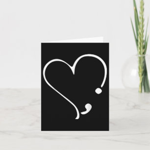 Herz Semicolon Auch dies soll psychische Gesundhei Karte