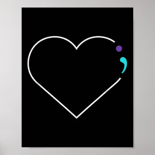Herz Semicolon Mental Health Awareness _1 Poster
