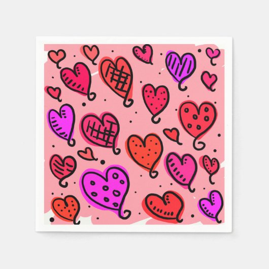 Herz Serviette (Vorderseite)