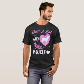 Herz Shape Wolf Nur ein Mädchen, das Wolf Lieben T-Shirt (Vorne ganz)