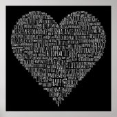 Herz-Shaped Chiropractic Word Collage Poster (Vorne)