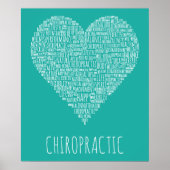 Herz-Shaped Chiropractic Word Collage Poster (Vorne)