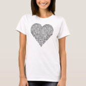 Herz-Shaped Chiropractic Word Collage T-Shirt (Vorderseite)