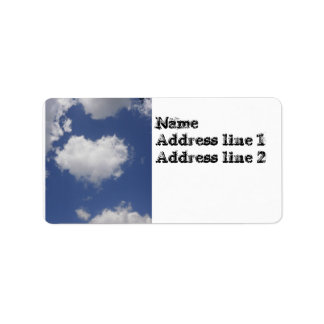 Herz-Shaped Cloud Adressaufkleber