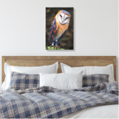 Herz-Shaped Face Barn Owl Leinwanddruck (Insitu (Schlafzimmer))