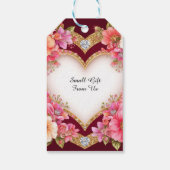 Herz-Shaped Floral Arrangement Geschenkanhänger (Rückseite)
