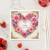 Herz-Shaped Floral Arrangement Serviette (Beispiel)