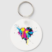 Herz-Shaped Ink Spritzer Schlüsselanhänger (Rückseite)