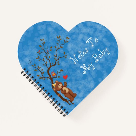 Herz-Shaped Notes to My Baby Journal Notizblock (Vorderseite)