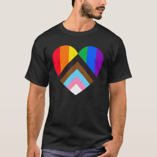Herz-Shaped Pride Flag Regenbogen Lgbtq Pride Mona T-Shirt