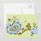 Herz-Shaped Road Postkarte (Vorne/Hinten)
