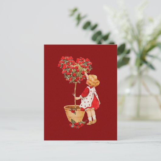 Herz-Shaped Topiary Postkarte (Stehend Vorderseite)