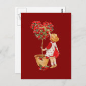 Herz-Shaped Topiary Postkarte (Vorne/Hinten)