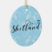 Herz Shetland Flag, Shetland Islands Keramik Ornament (Rechts)